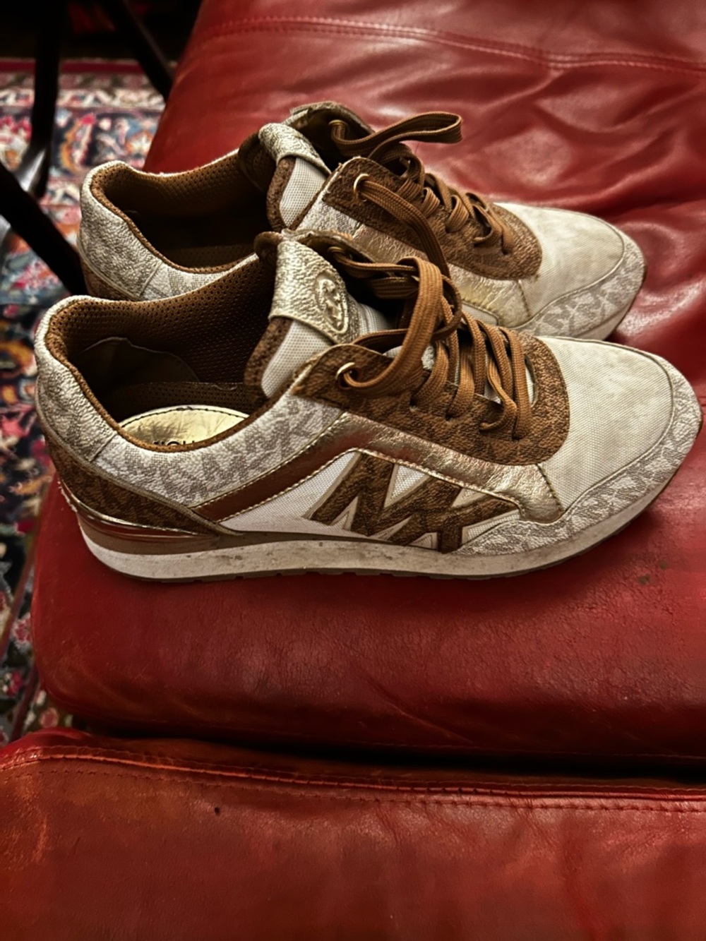 Women’s  Michale Kors Two-Tone Brown and beige ,Casual Sneakers